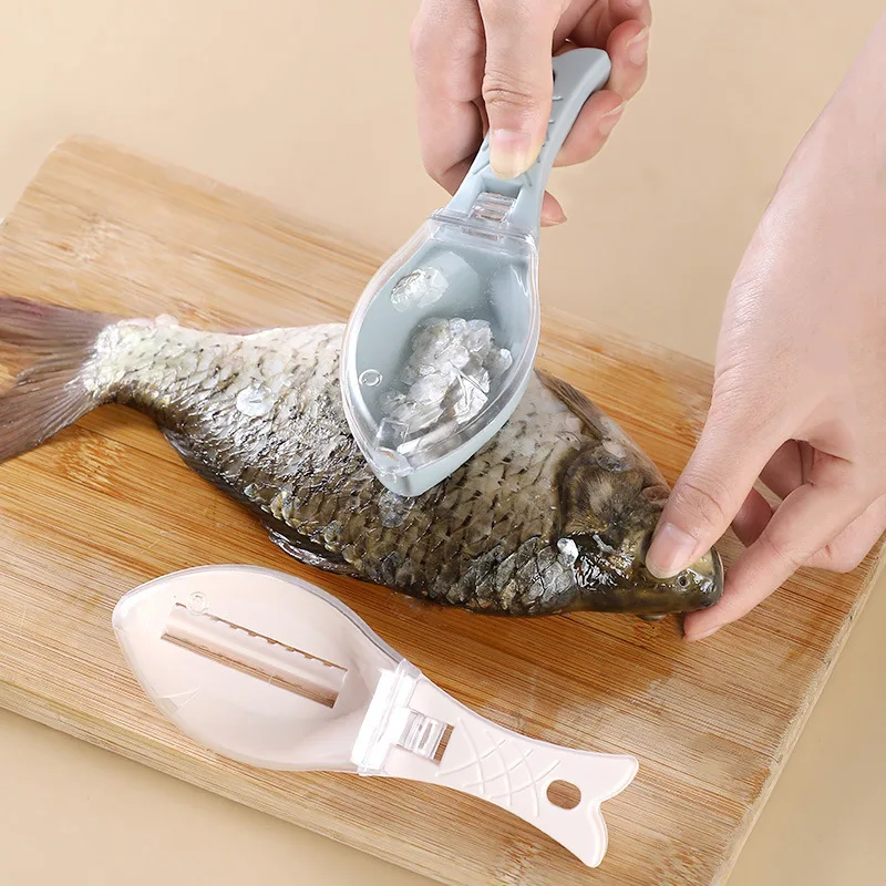 Manual fish scale scraper for household kitchens lid  remove  Gloway Kitchen Gadget Tools  Skin Graters Cleaning Peeler