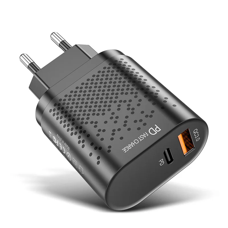 For iPhone 13 EU/US Plug PD USB Charger 18W 3A Quik Charge 3.0 Mobile Phone Charger For Samsung Fast Wall Chargers