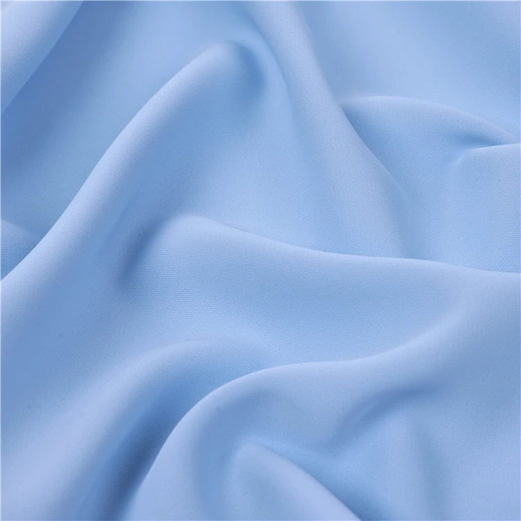 Fashiontex Free samples Support customized 80D full dull good stretch cross twill 100% polyester stretch woven fabrics