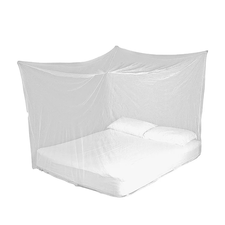 Недорогая Складная москитная сетка из полиэстера прямоугольная Москитная для обработанной инсектицидной кровати