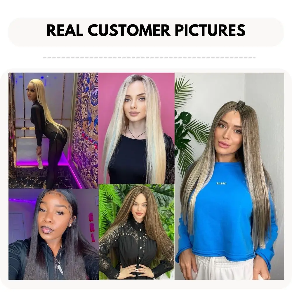 9 PCS Bone Straight Hair Weaving Bundles Pack Synthetic Straight High Temperature Protein Fiber Hair Extension Vendor For Women