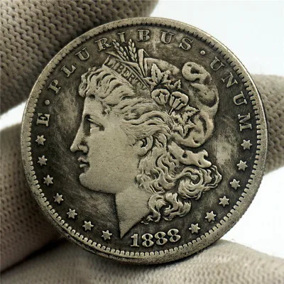 
old Foreign copper core silver dollar 1888 U.S. silver dollar can sound imitation silver coin Morgan coin 