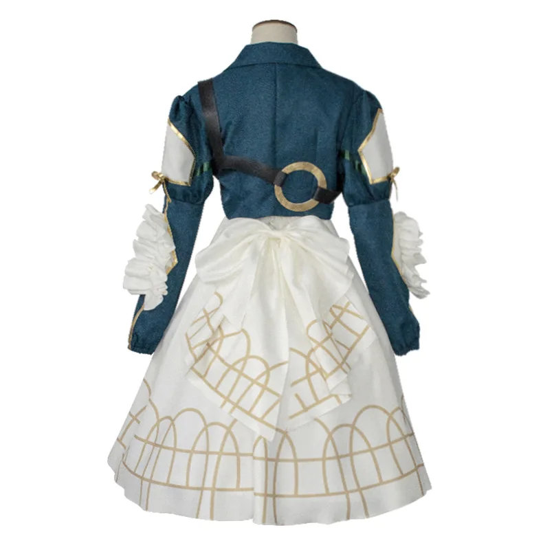  Фиолетовые платья для косплея девушки аниме Evergarden Lolita с плечевым