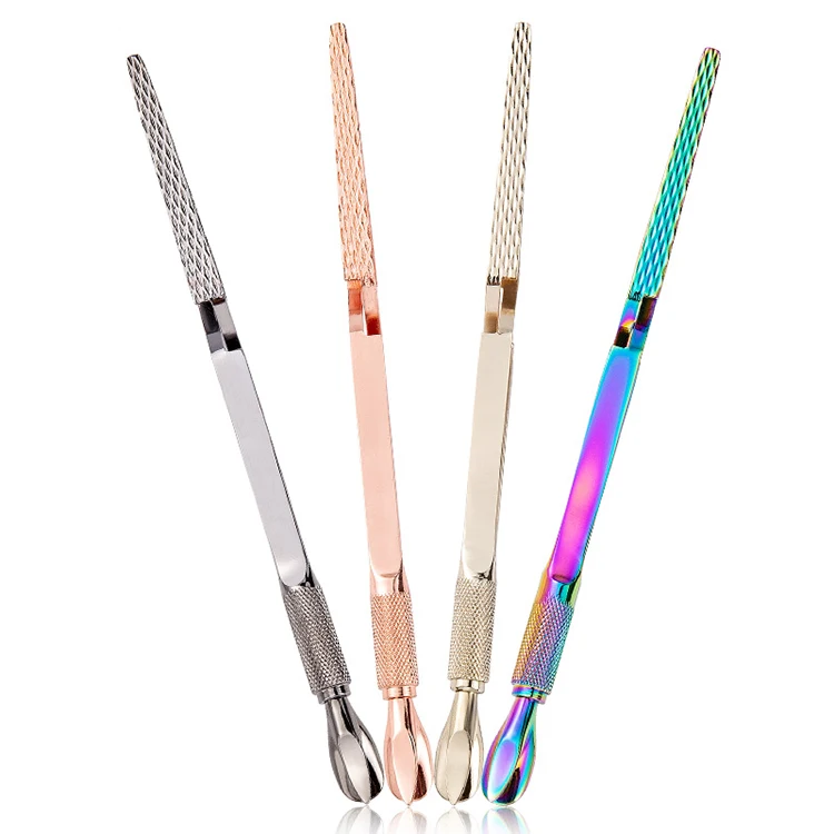 
Hot Sale Stainless Steel Cross Lock Shaping Manicure Finger Tool Picking Rhinestone Nail Pusher Double Head Eyelash Tweezers 