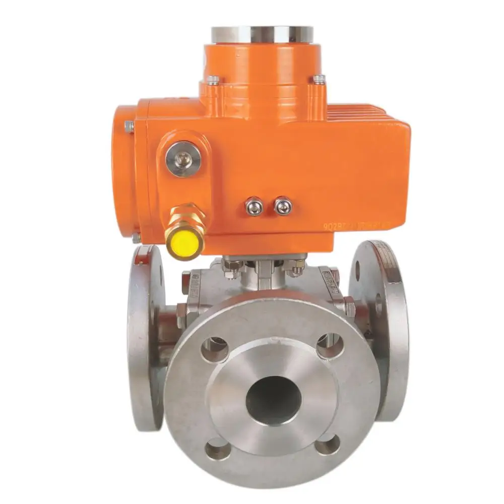 good price explosion proof 3way Ball Valve Control Valve with Electric Actuator