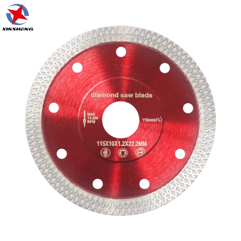 115mm Super Thin Sintered Hot Pressed Turbo Diamond Saw Blade for Porcelain Tile