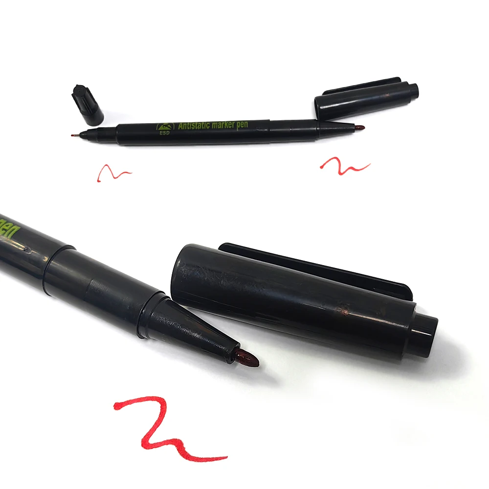 Black Red Blue Ink Cleanroom Office Stationery Marking Pen ESD Antistatic Refillable Marker Pen