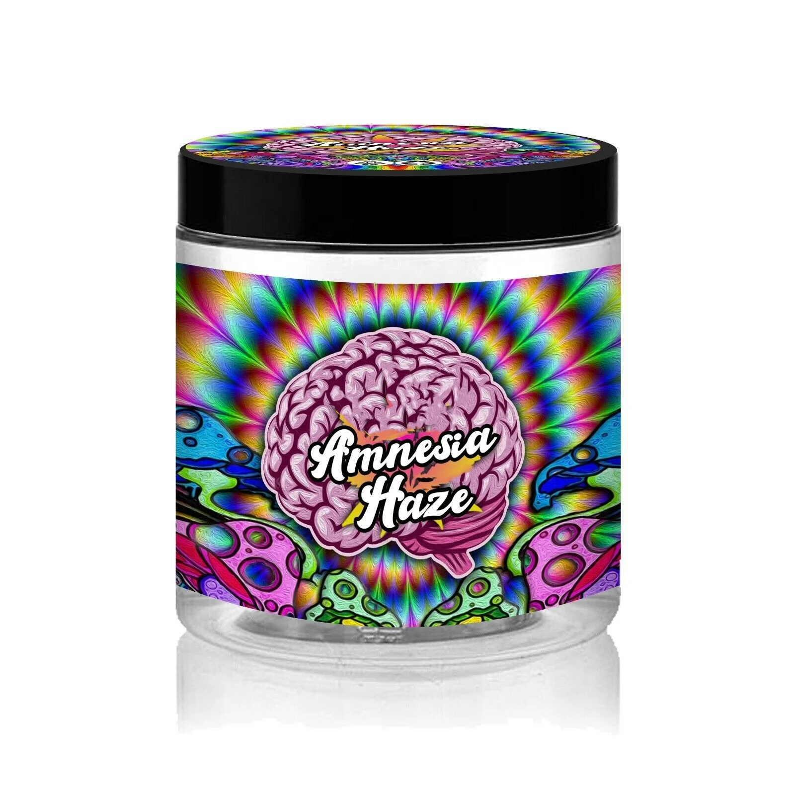
Amnesia Haze pressitin tuna tin cans box self sealable press in tins with black top for 7grams for herb flower bud 