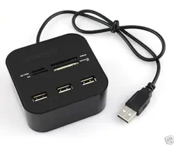 Smart usb hub Good quality usb hub 2.0 3 Ports + TF SD Card Reader Slot High Speed usb hub