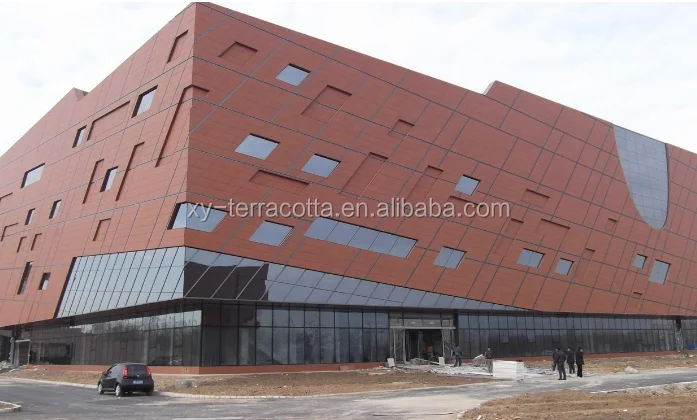 red stone grill for facade wall clading