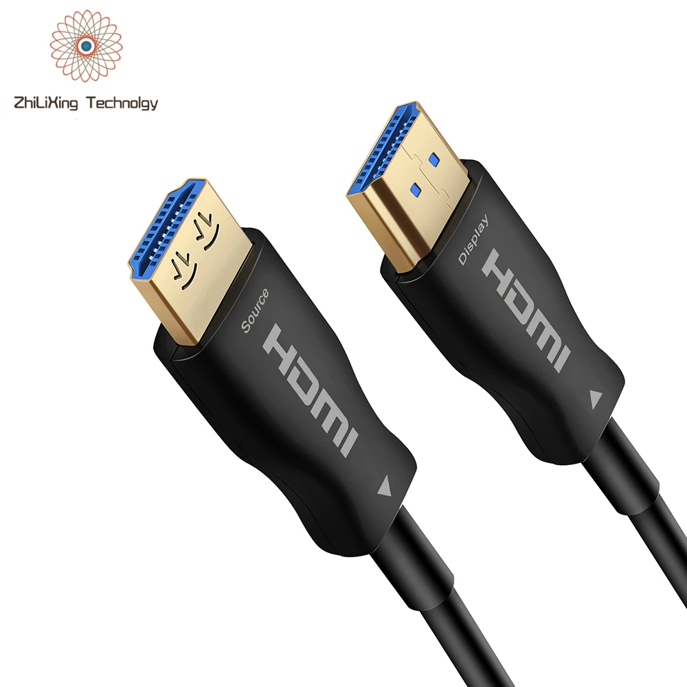 Premium Quality 4K HDCP 2.2 2.0 HDMI AOC Fiber Optic Cable 5m 10M 20M 30 50 60 80 100M for PS4 LVD CCTV HDMI 2.0 AOC Cable