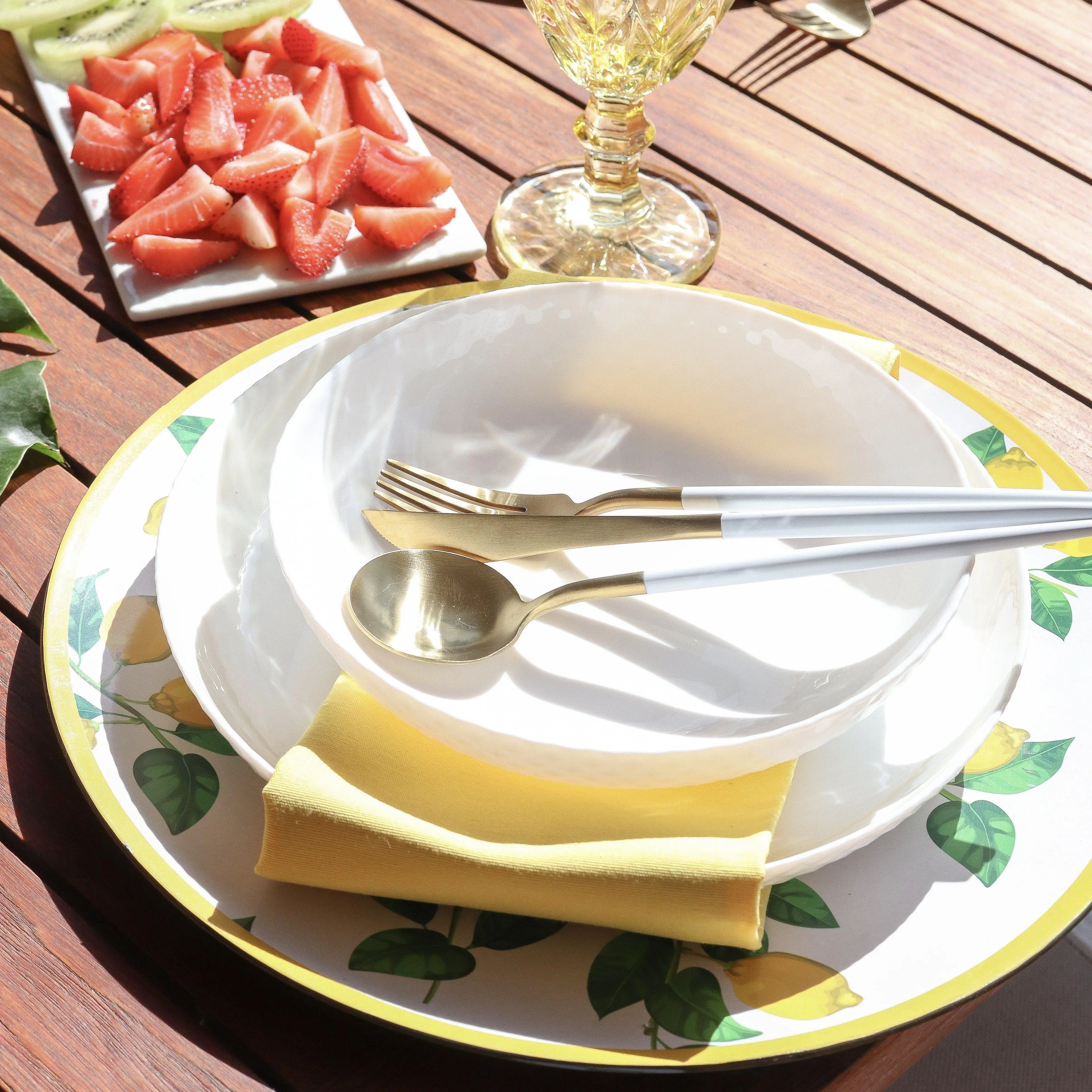 Royal Doulton cubiertos dorados metal Gold Spoon Set Flatware 18/8 Stainless Steel Set Cutlery