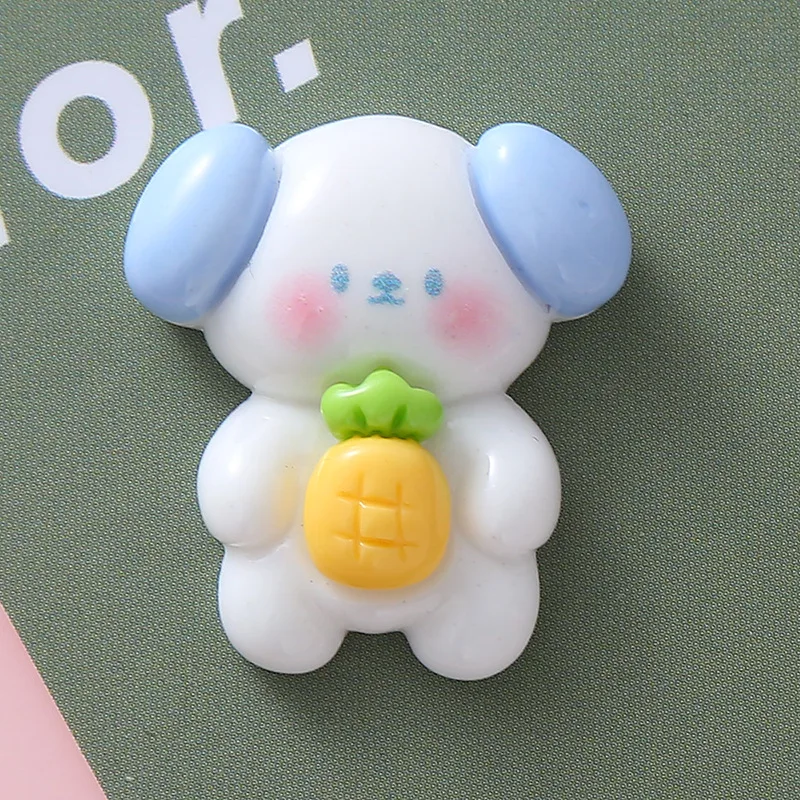 2023 Fashion  Cute  Holding Fruit Rabbit Resin Diy  Accessories Hair Clip Cream Gel Phone Case  Refrigerator Magnet Accessories