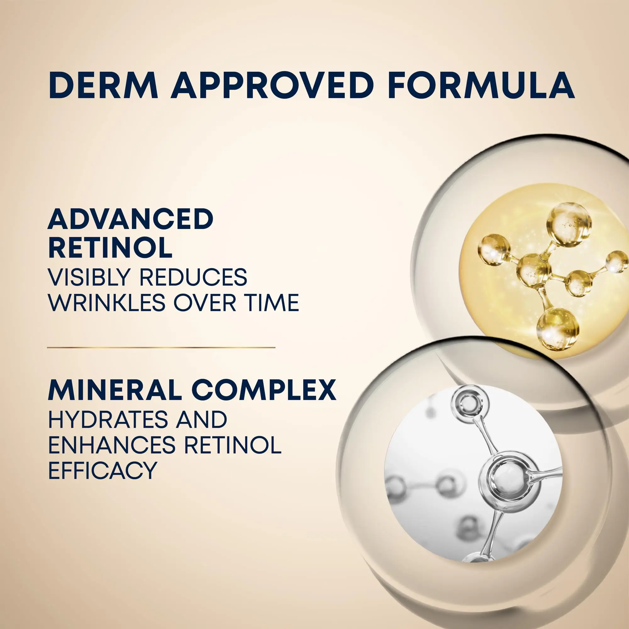 RoQ RetinoL Correxios Deep Wrinkle Retinol Face Serum with Ascorbic Acid for Daily Anti-Aging Skincare