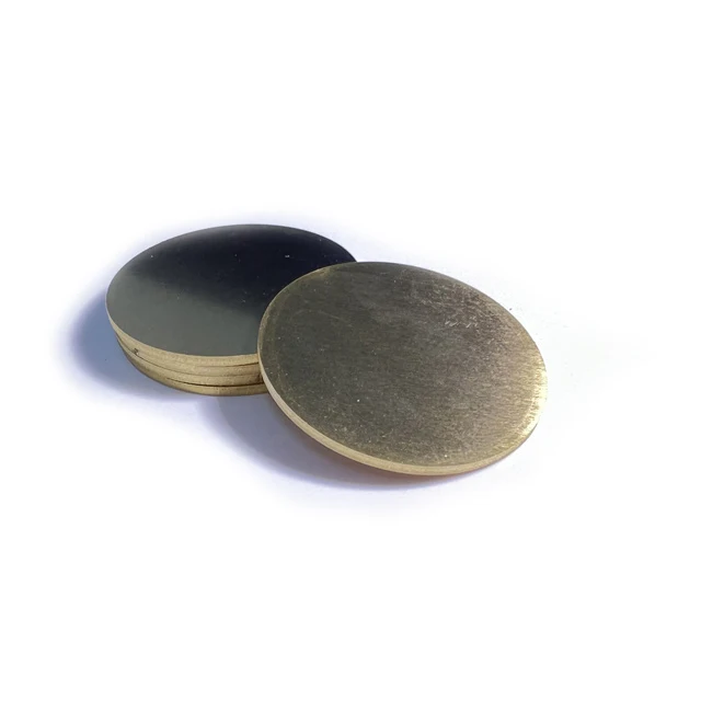 OEM laser cut brass circle 5 CM brass disc custom stamping laser cutting round brass disc
