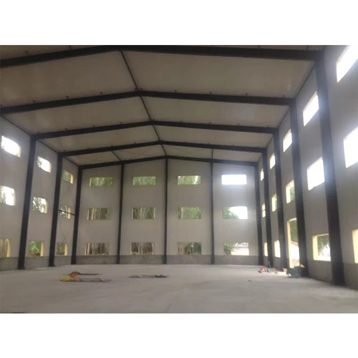 Low cost modern simple large wide span prefab light steel building warehouse design
