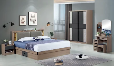  2021 Chinese Supplier Cheap Price Factory Antique Appearance wooden traditional bedroom set home