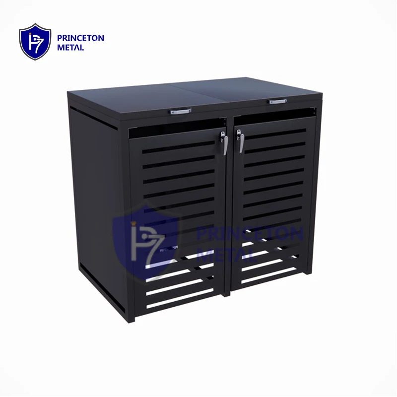 Наружная Запираемая оцинкованная стальная корзина/хранилище