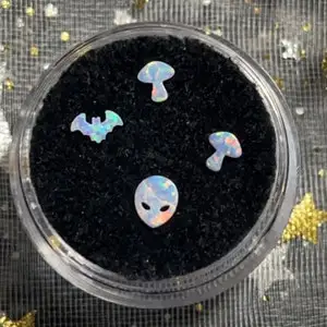 Wholesale Dental Butterfly Teeth Gems Horse Eye Round Shape Blue Green Opal Tooth Gems