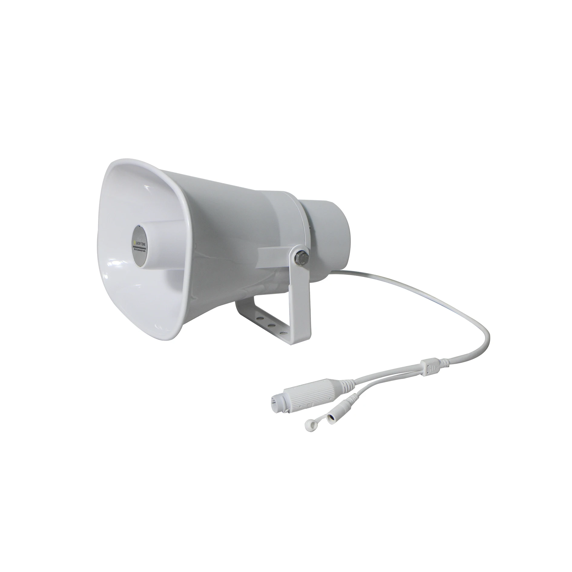 Lucky Tone Echo IP Network Speaker oval horn speaker with poe power supply for IP network pa system