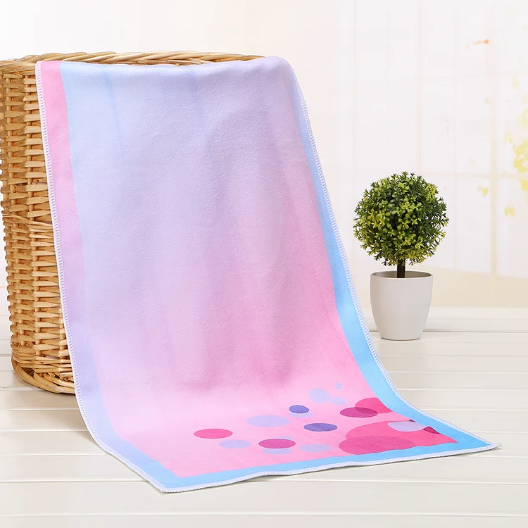 Hot selling suede microfiber custom printed custom slogan towel