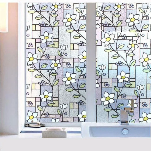 PVC Non Glue Film Windows Privacy Sticker Vinyl Decorative Heat Cutting Sun Shade UV Block Static Cling Film for Glass Door