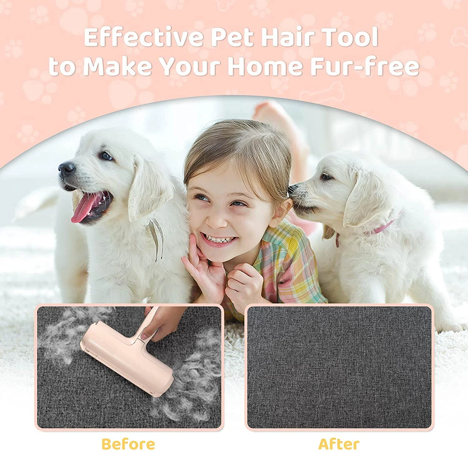 Amazon Best Seller Self-Cleaning Reusable Pet Fur Dog Hair Cat Hair Lint Roller Brush Pet Hair Remover
