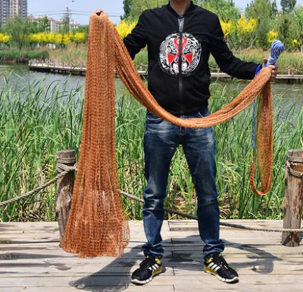 Japanese Style Bottom pocket cast net hand cast net Lead chian fishing net