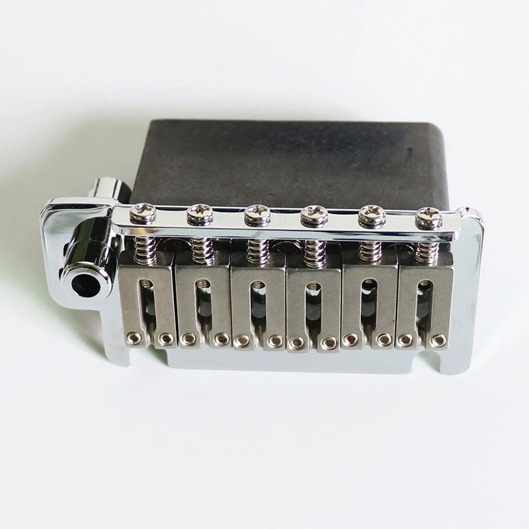 Full Size Stainless Steel Block ST Guitar Bridge Tremolo in Chrome Color with 52.5mm String Spacing