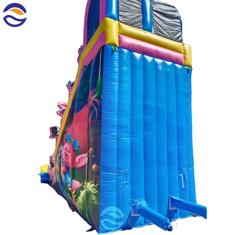 Cute Magic Elf Inflatable Slip And Slide Commercial Grade Water Slide With Pool
