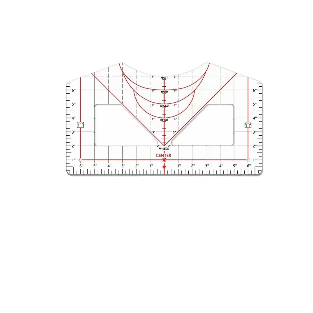 Cross-border February new T-shirt calibration tool ruler measuring tool Make clothes ruler