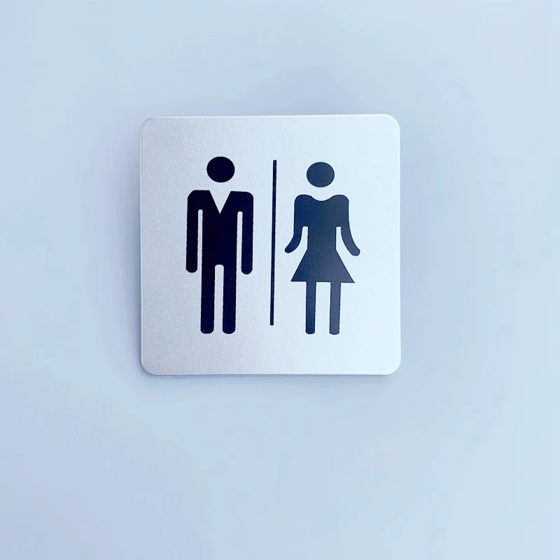 Custom Hotel Office  Door Toilet Signage Women Men Restroom Sign Toilet Door Wall Sign