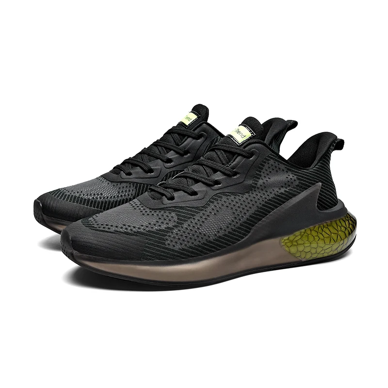 2020 Brand Logo Custom High Quality all black sneakers Alpha Men Fashion Knitting Sports Sneakers Running Shoes