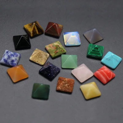 Crystal Healing Chakra Stones Natural Pyramid Stone Set Diy Jewelry Making Random Color