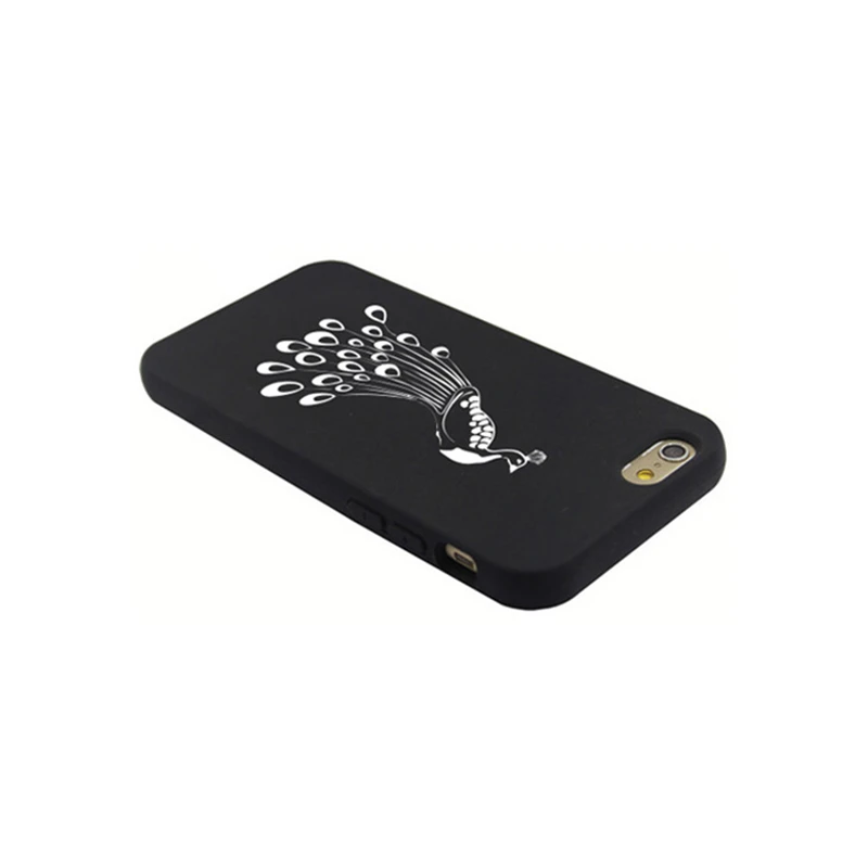 Made in China soft black silicone mobile phone case cover for iPhone 6 6s Plus