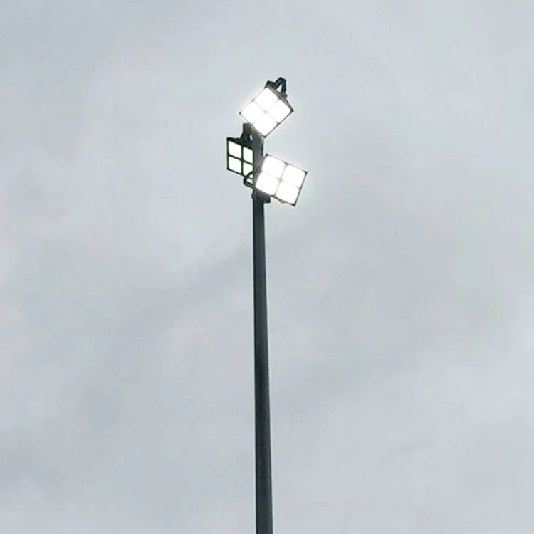 15m-45m High Mast Light Pole with LED Flood Lights for Baseball Court Skiing Field