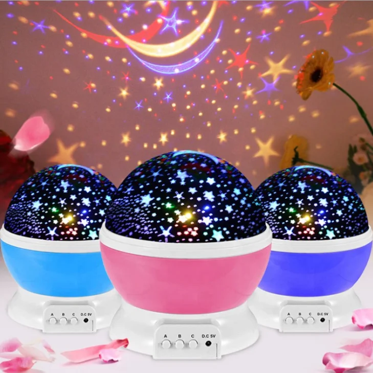 Kanlong Room decoration kids sky Moon stars main projector night light for home decor