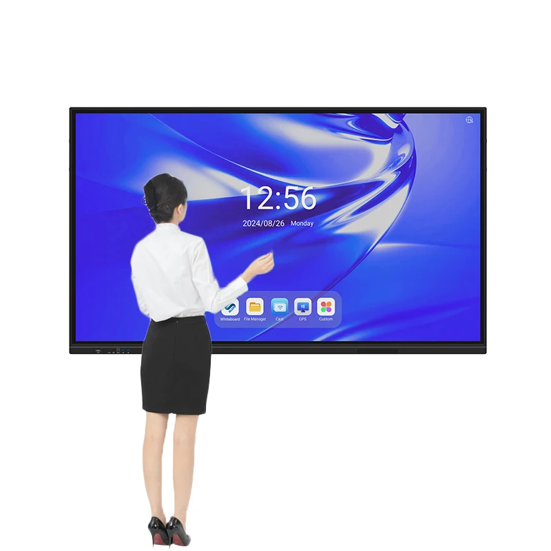 55 65 75 86 98 дюймов 4k интерактивная доска Smart Tv плата все в одном панель с проектором для класса
