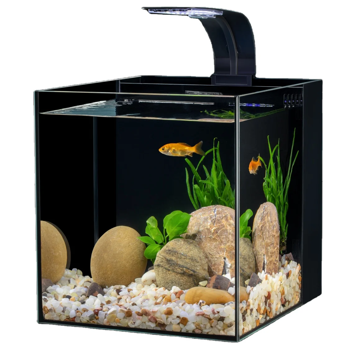 Cherlam Wholesale Fish Aquarium Hot Bend Ornamental Landscape HD Glass Fish Tank Aquarium