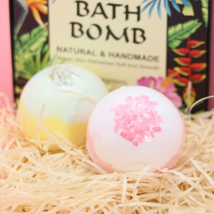 Горячая продажа OEM частная этикетка Рождественский праздничный подарочный набор пузырчатых натуральных веганских органических газированных бомб для ванной