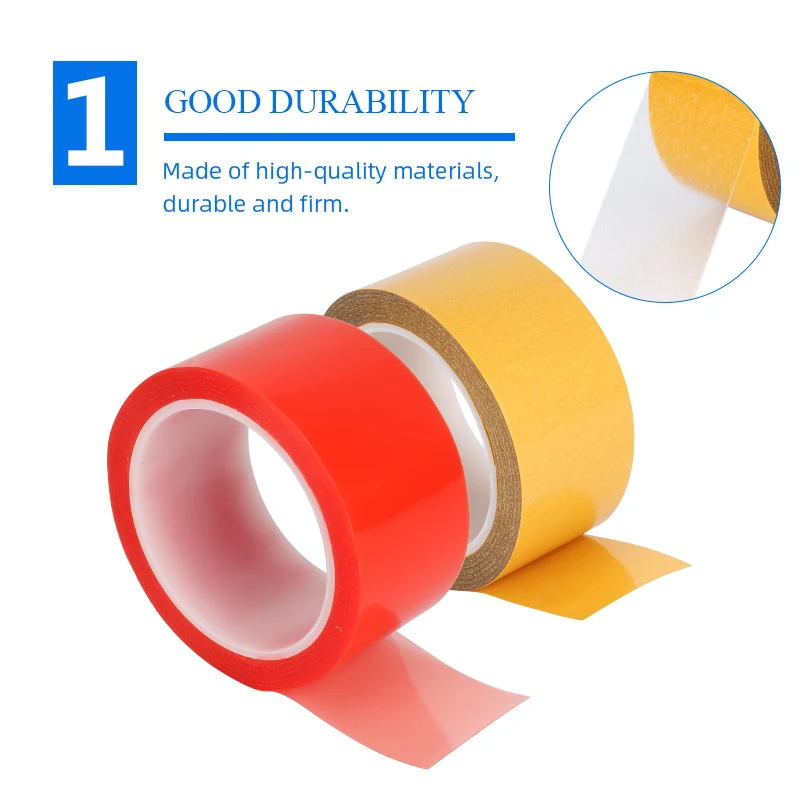 Flame Retardant Single Sided PET Film Mylar Insulation Tape for Transformer RED Bag Sealing Double Sided Offer Printing ISO9001