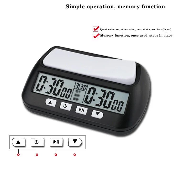 Digital Professional Chess Clock Count Up Down Timer Sports Electronic Chess Clock I-GO Competition Board Game Chess Watch