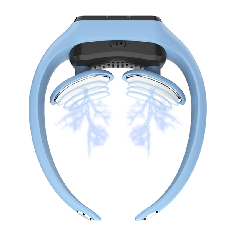 Cervical pain relief rechargeable wireless intelligent electrical stimulation muscle massager device EMS neck massager