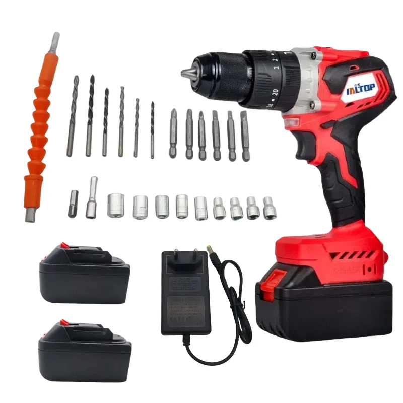 21V Wholesale Power Craft Brushless Mini Drill with Lithium Battery Cordless Impact Drill Rechargeable and Portable TOOL SET