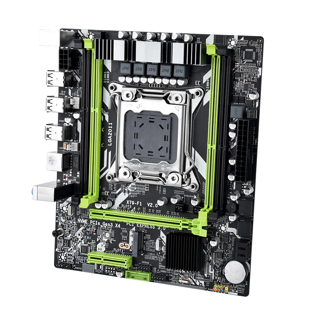 Горячая Распродажа, оригинальный чипсет, настольная розетка lga2011 ddr3 64 ГБ, Настольная материнская плата x79 F1 X79
