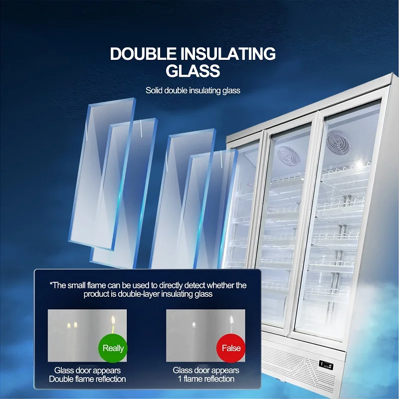 Energy Drink Beverage Beer Refrigerator Display Fridge Cooler Cabinet Commercial Glass Display Showcase