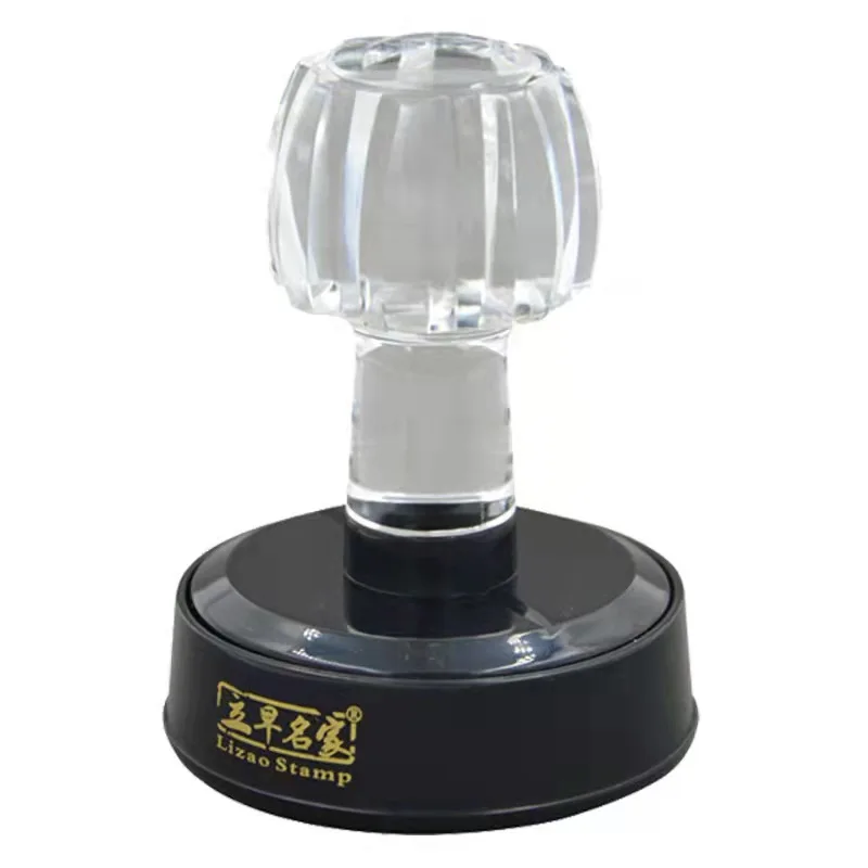 factory direct sale round  square  oval rectangle  lizao flash stamp crystal stamp