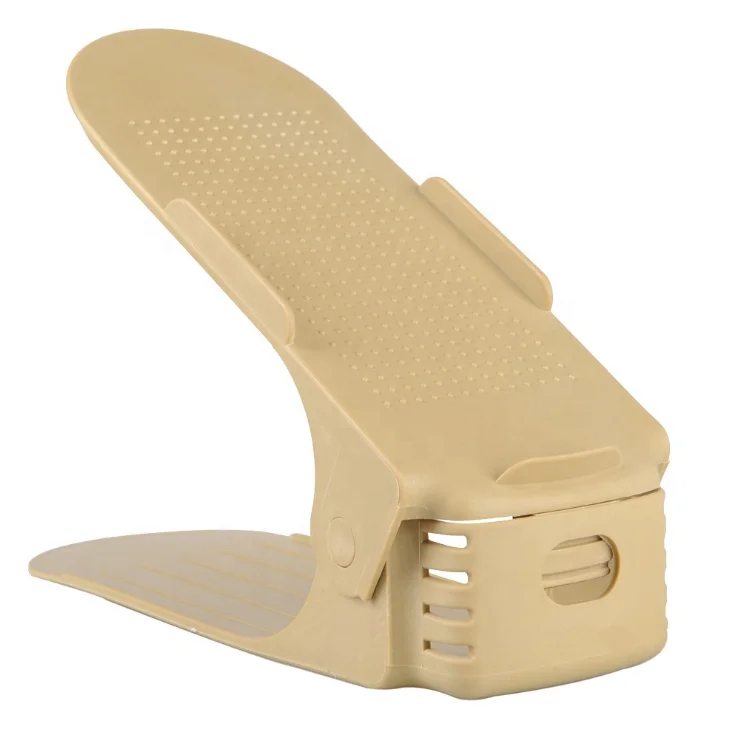 2024 Trendy Product Space Saver Shoes Rack Three Layer Adjustable Plastic Shoe Slot Storage Holder Rack Organizer