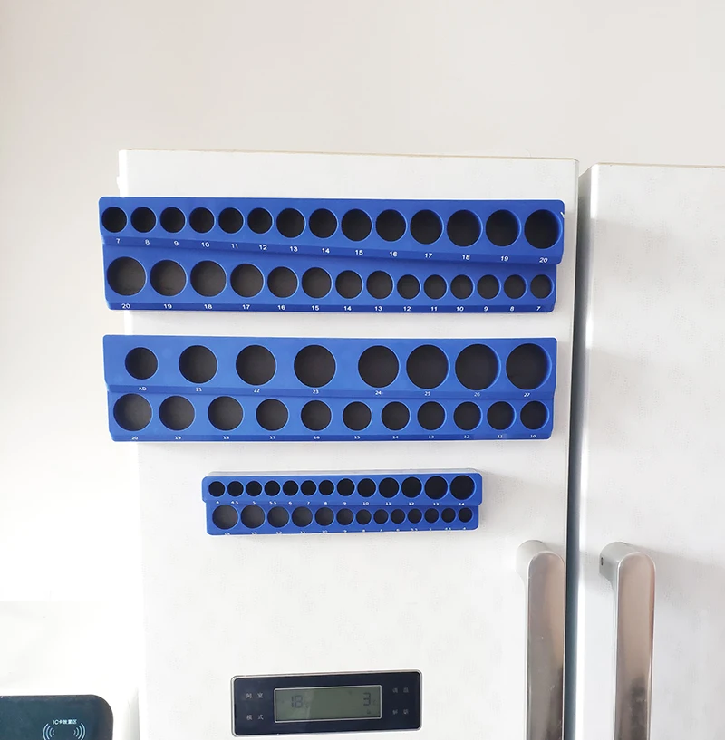 Hot Sell 1/4 in, 3/8 in, 1/2 in Drive Magnetic Socket Organizer, Socket Set Holder Organizer Magnetic for Workshop