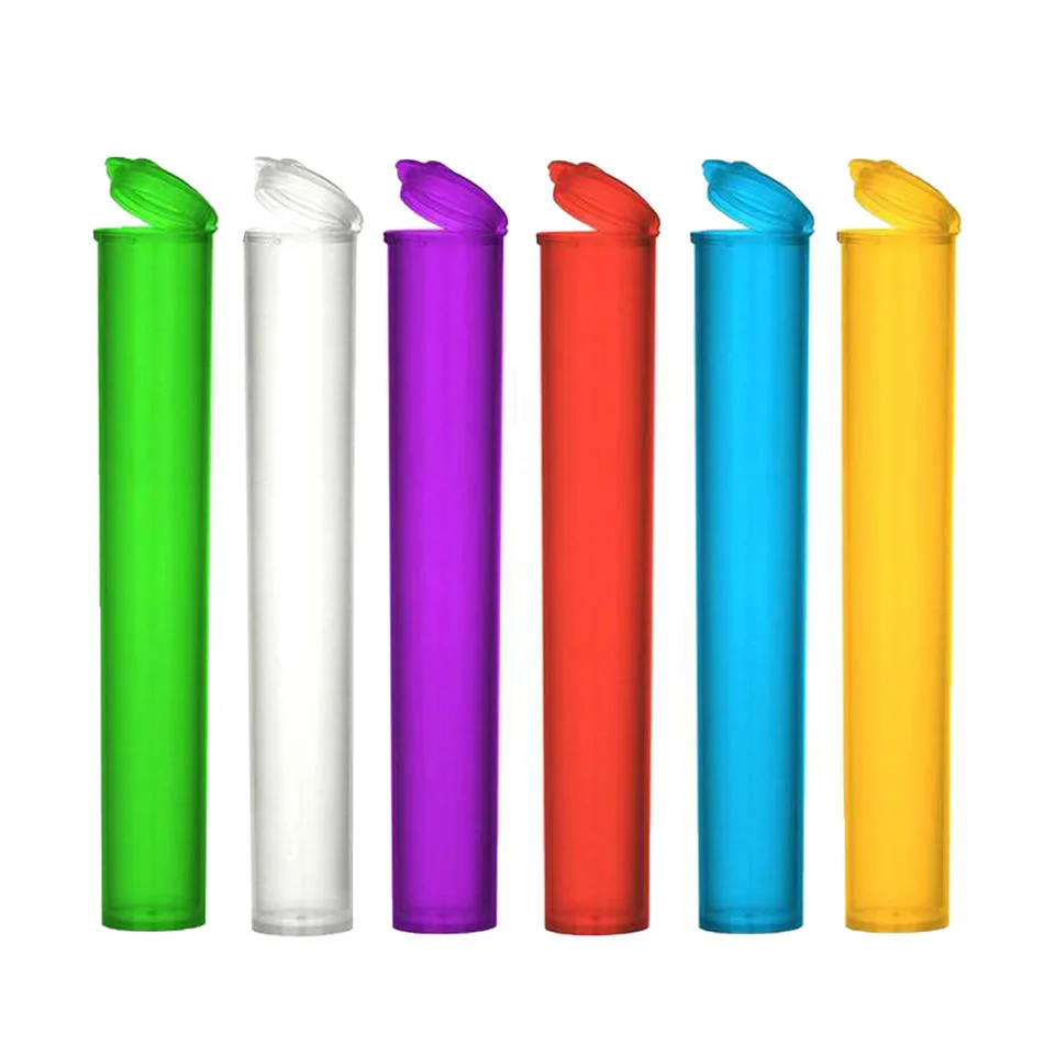 OEM Logo Package Child Proof Cigar Tube Smell Proof Plastic Pop Top Tubes